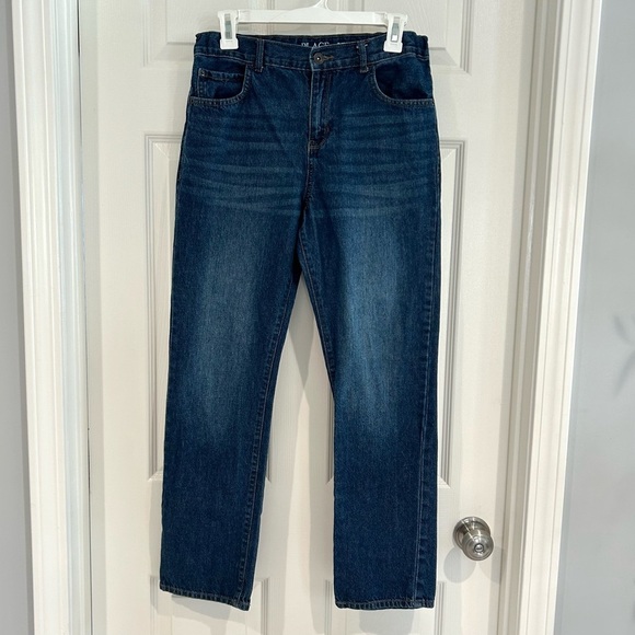 The Children's Place Boys Straight Leg Jeans Denim Sz 14 Husky Adjustable Waist - Picture 1 of 12